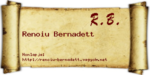 Renoiu Bernadett névjegykártya