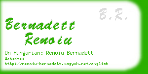 bernadett renoiu business card